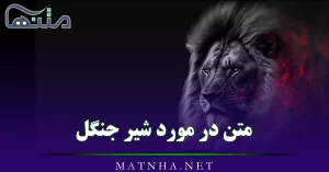 متن درباره شیر جنگل / جملات فاز سنگین درباره شیر